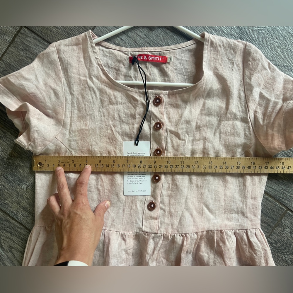 Pyne & Smith Model no. 11 Dress Shell Pink Striped size XS - Picture 6 of 6